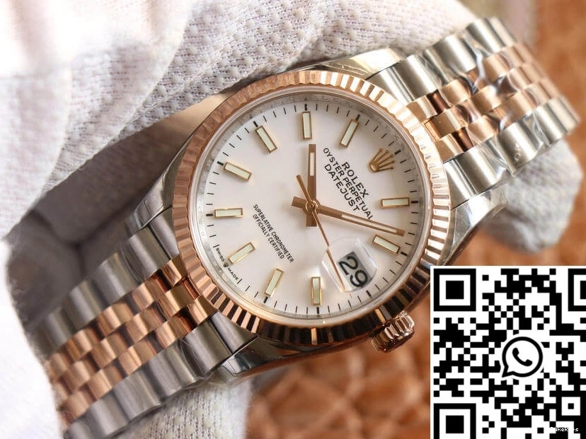Dial Rolex EW Factory Gold M126231-0017 White Rose Datejust 0705